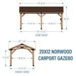20′ x 12′ Norwood Carport Gazebo - Image 5
