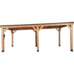Kingsport 20′ x 20′ Cedar Wood Carport with Steel Roof