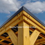 Kingsport 20′ x 20′ Cedar Wood Carport with Steel Roof - Image 7