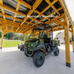 Kingsport 20′ x 20′ Cedar Wood Carport with Steel Roof - Image 8