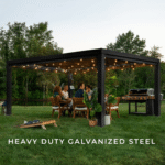 Trenton 4.9m x 3.7m Modern Steel Pergola - Image 10