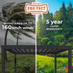 Trenton 4.9m x 3.7m Modern Steel Pergola - Image 12