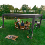 Trenton 4.9m x 3.7m Modern Steel Pergola - Image 8