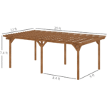 12′ x 20′ DIY Deck Outdoor Wood Pergola - Image 4