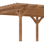 12′ x 20′ DIY Deck Outdoor Wood Pergola - Image 6