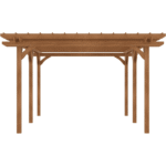 12′ x 20′ DIY Deck Outdoor Wood Pergola - Image 7