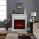 Full Size Electric Fireplace – Remote Control, Antique White Finish - Image 5