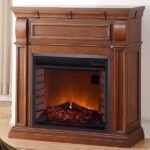Full Size Electric Fireplace – Remote Control, Auburn Cherry Finish - Image 2