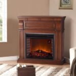 Full Size Electric Fireplace – Remote Control, Auburn Cherry Finish - Image 3