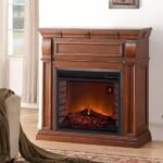 Full Size Electric Fireplace – Remote Control, Auburn Cherry Finish - Image 5