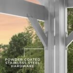 14×12 Hawthorne Traditional Steel Pergola With Sail Shade Soft Canopy - Image 10