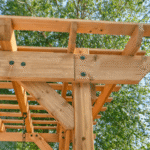 Callahan Cedar Wood Outdoor Pergola Swing Bench - Image 4