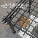 Stratford 14 Ft. X 10 Ft. Black Steel Traditional Pergola with Sail Shade Soft Canopy - Image 10