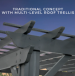 Stratford 16 Ft. X 12 Ft. Black Steel Traditional Pergola with Sail Shade Soft Canopy - Image 8