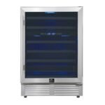 FORNO Bacchino 24-Inch Dual Zone Wine Cooler, 51-Bottle Capacity, Triple-Glass Door, Stainless Steel (FWCDR6634-24S)