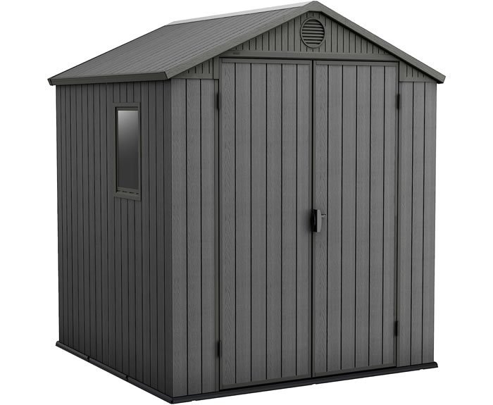 Keter Darwin 6x6 Outdoor Storage Shed - Graphite
