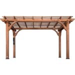Backyard Discovery 14′ X 10′ Somerville Pergola W/ Electric – Dark Walnut DIY
