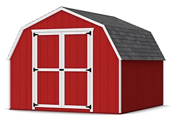 Little Cottage Co. 10x10 Value Gambrel Barn Kit w/ 4' Sidewall