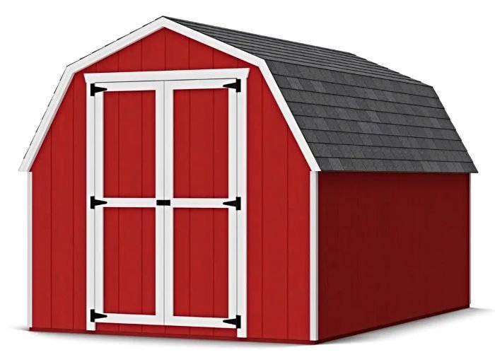 Little Cottage Co. 8x12 Value Gambrel Barn Kit w/ 4' Sidewall