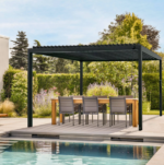 Backyard Discovery Sarasota 16’x10′ Galvanized Steel Louvered Pergola - Image 2