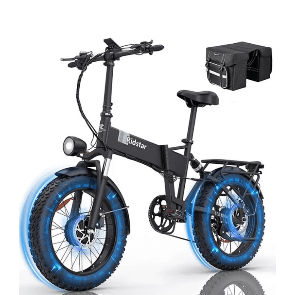 ltm-product-127-image-1.png Folding Ebikes for Adults Ridstar 750W Motor 48V 14AH Removable Battery 20 X 4.0 Fat Tire Shimano 7-Speed 19.8MPH Electric Bike - Image 1