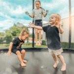 ALLSTAR 10 Trampoline Outdoor Backyard Play Equipment with Net & Ladder - Image 5