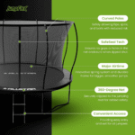 ALLSTAR 10 Trampoline Outdoor Backyard Play Equipment with Net & Ladder - Image 8