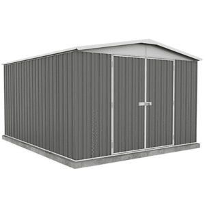 VEIKOUS 10 ft. W x 12 ft. D Outdoor Metal Storage Shed in Gray (120 sq. ft.)