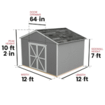 Astoria 12 ft. x 12 ft. Outdoor Wood Storage Shed - Image 10