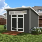 Olympia Do-it Yourself 10 ft. W x 7.5 ft. D Manufactured Wood Storage Shed - Image 2