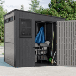 Suncast Cabana Entertainment Shed 8 ft. x 7 ft. Resin Storage Shed (Floor Included) - Image 5