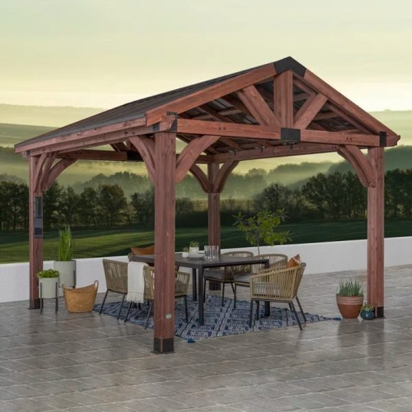 Arlington 12′ X 12′ Solid Wood Patio Gazebo