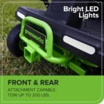 Greenworks 60V 30” CrossoverT Riding Lawn Tractor with 8.0 Ah - Image 3