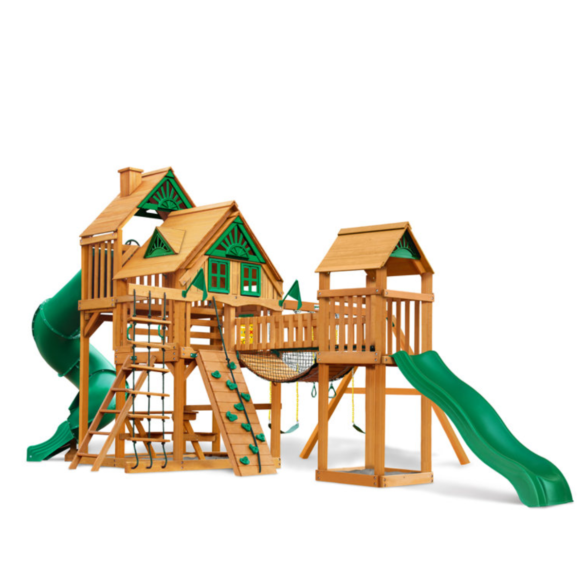 moblim-product-53-image-1.png Gorilla Playsets Treasure Trove II Treehouse Wooden Swing Set - Image 1