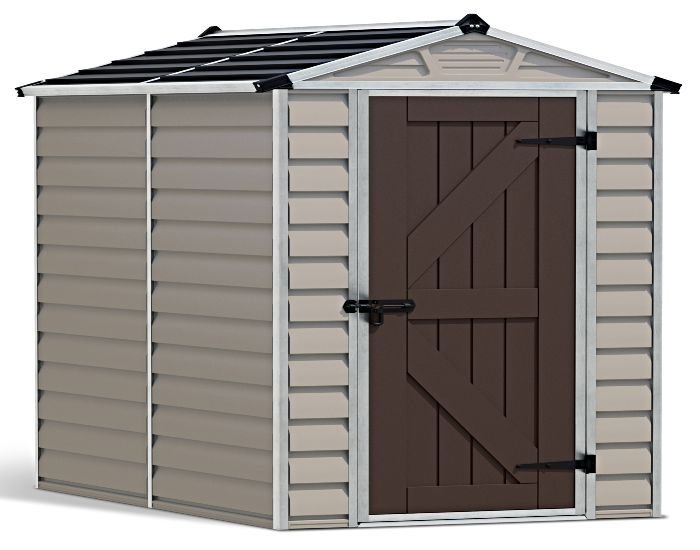 Palram 4x6 Plastic Shed Kit w/ Skylight Roof & Floor