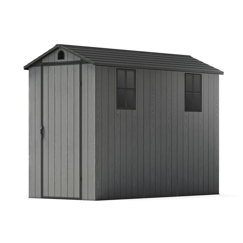 patiowell-4x8-plastic-shed-main-min-1.webp Patiowell 4x8 Plastic Storage Shed, Dark Gray - Image 1