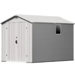 Patiowell 6x10 ft Plastic Shed with Window, Gray