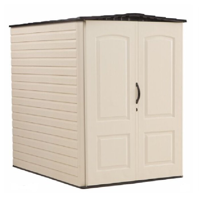 Rubbermaid 5x6 Vertical Shed - Sandalwood